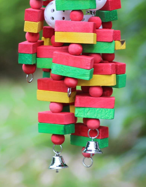 Load image into Gallery viewer, Bird Chewing Toy Large Medium Parrot Cage Bite Toys African Grey Macaws Cockatoos Eclectus Amazon (Apple-22Inch)
