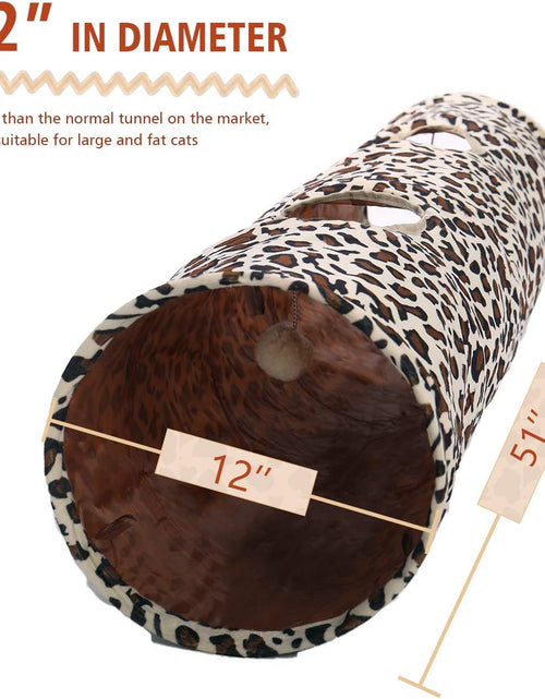 Load image into Gallery viewer, Cat Toys Collapsible Tunnel Dog Tube for Fat Cat,Rabbits,Dogs Length 51" Diameter 12"
