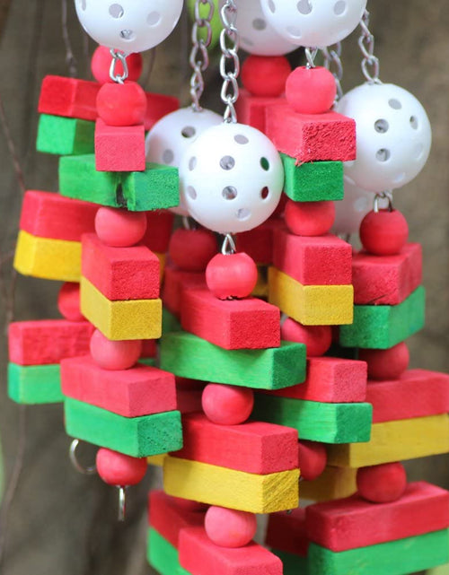 Load image into Gallery viewer, Bird Chewing Toy Large Medium Parrot Cage Bite Toys African Grey Macaws Cockatoos Eclectus Amazon (Apple-22Inch)
