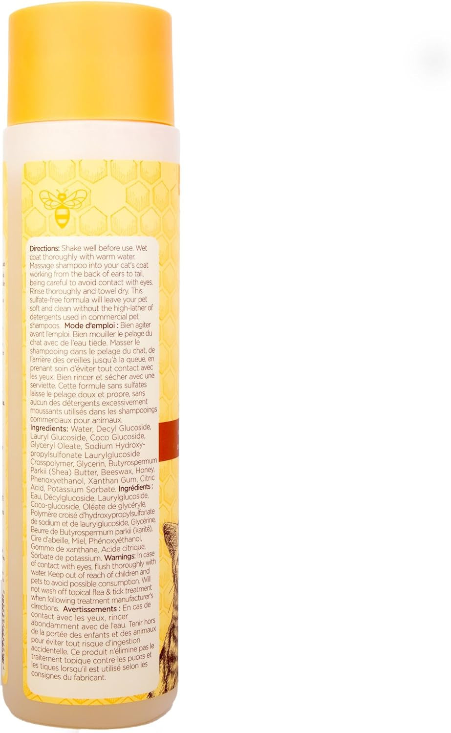 Cat Hypoallergenic Shampoo with Shea Butter & Honey | Moisturizing & Nourishing Cat Shampoo | Cruelty, Sulfate & Paraben Free, Ph Balanced for Cats - Made in USA, 10 Oz - 2 Pack