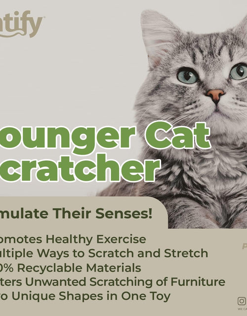 Load image into Gallery viewer, Corrugated Cardboard Cat Scratcher Refill Pads, Lounger, and Fun Interactive Scratching Boards, Claw Safe, Durable, Natural Recycled Materials, Supports Active Play - Lounger I

