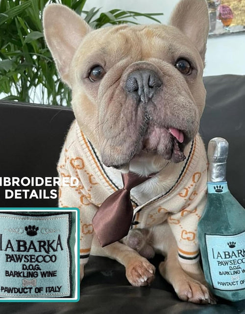Load image into Gallery viewer, Labarka Pawsecco, Plush Designer Dog Toys with Interactive Squeaker, Stimulating Pet Enrichment, Machine-Washable &amp; Safe Materials for All Breeds, One Size
