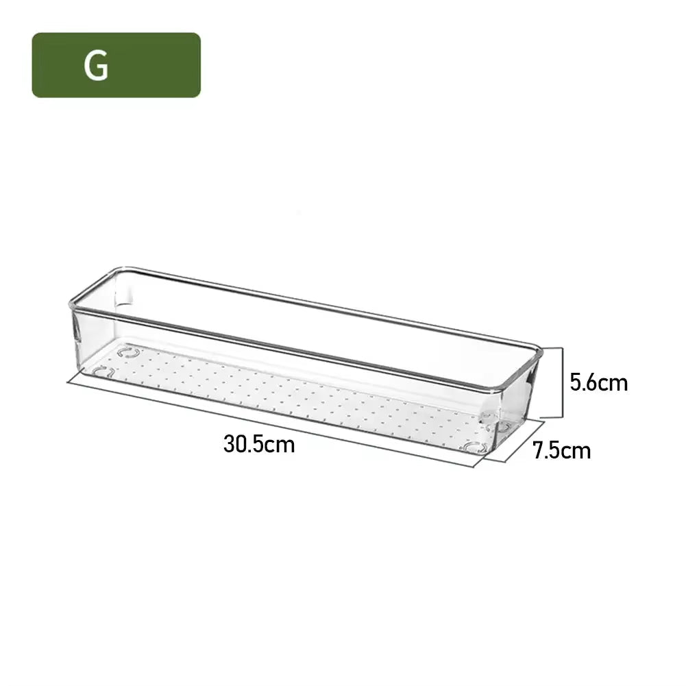 Transparent Drawer Box Cosmetic Cabinet Anti-Scratch Drawer Organizer Office Desk Storage Box Shelf Divider Drawer Storage Box