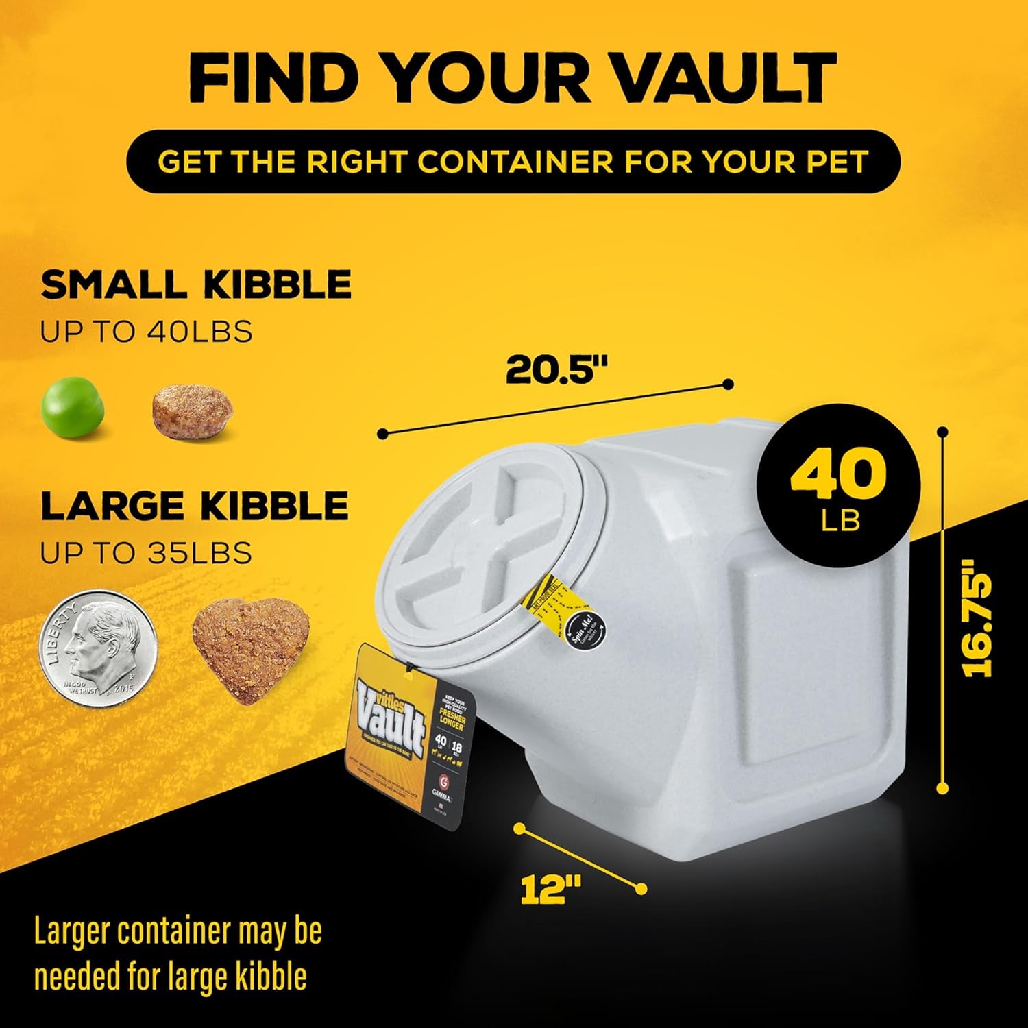 Vittles Vault Stackable Airtight Pet Food Storage Container