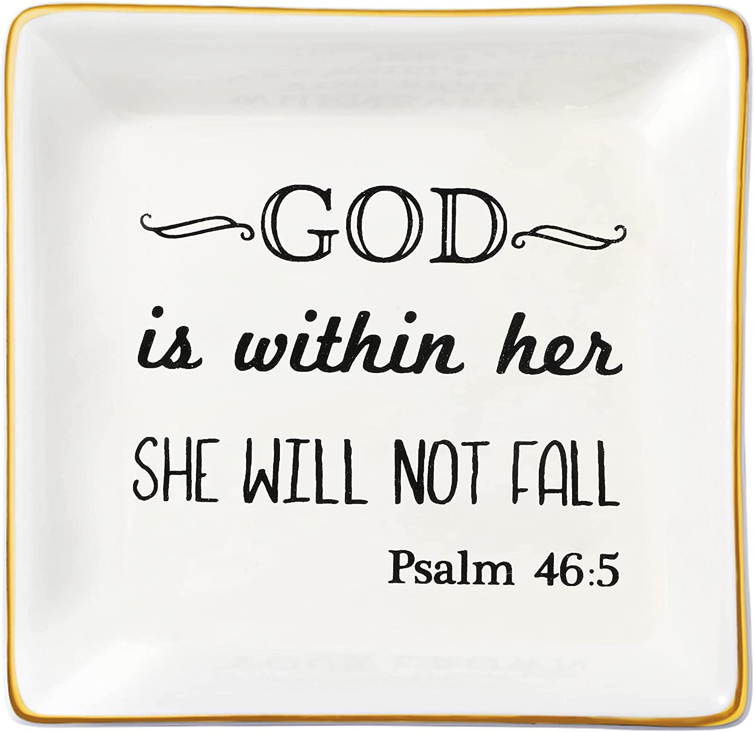 Inspirational Religious Gifts for Women Birthday Thanksgiving Day Christmas Gifts for Best Friend Sister Daughter Mom Aunt Christians Christian Jewelry Ring Trinket Dish Tray